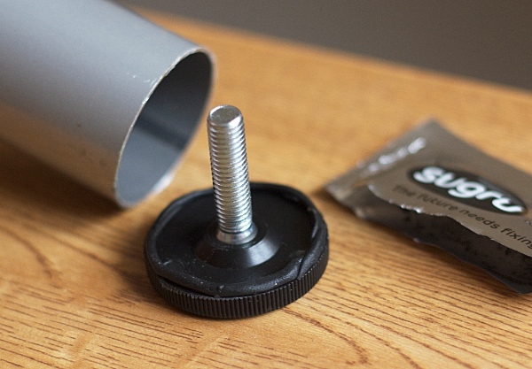 Desk feet with Sugru