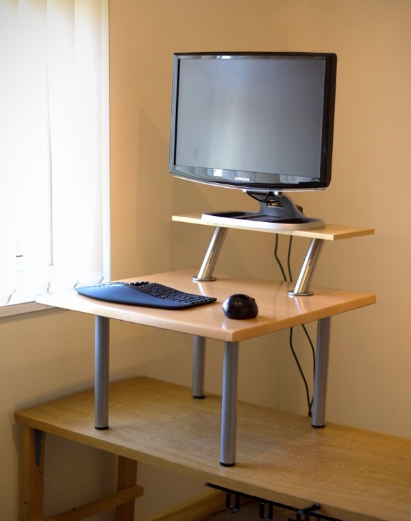 Desk at angle